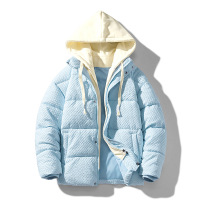 秋冬季假两件棉服男女同款韩版连帽棉衣加厚保暖开衫拉链外套