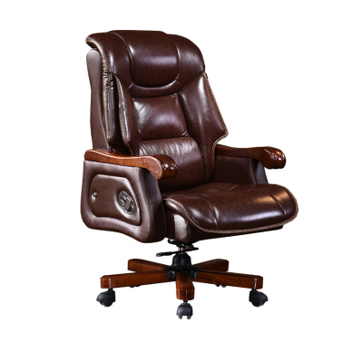 慧采云 办公家具真皮老板椅可躺大班椅商务办公椅舒适久坐书桌椅家用电脑椅子