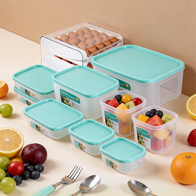 保鲜盒食品级可微波炉加热保鲜盒鸡蛋盒组合大套装10件套冰箱专用