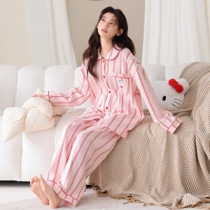 100%全棉睡衣女款纯棉2026新款春秋季长袖甜美可爱漂亮家居服套装