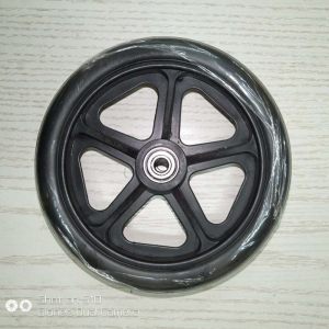 老年人购物代步车折叠座椅可坐四轮买菜助步手推车轴承轮 17厘米轴承轮