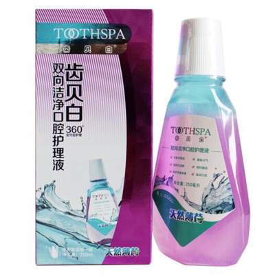 齿贝白白牙粉白牙素牙齿牙齿去牙渍牙垢烟渍口腔护理清新口气漱口水双向洁净口腔护理液250ml
