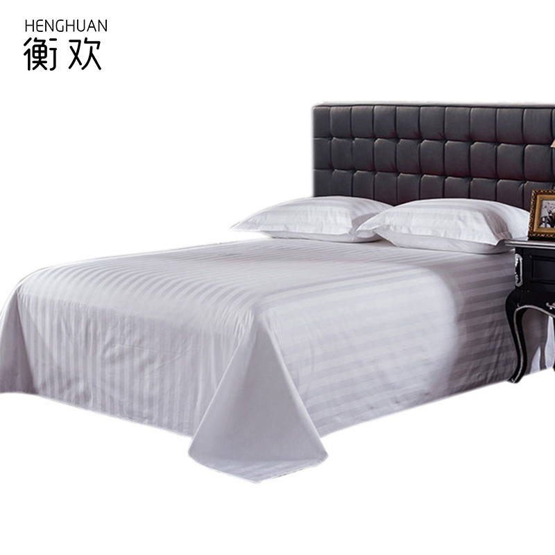 衡欢(HENGHUAN)全棉40支加密暗条纹床单 RZ-CD03/床(1.8米床用/260*280cm)