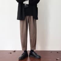 SUNTEK文艺男女店束脚休闲裤男抽绳运动裤长裤春秋季宽松百搭9分小西裤西裤