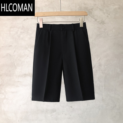 HLCOMAN夏季薄款五分休闲短裤子男士宽松休闲港风中裤高级感五分小西裤男