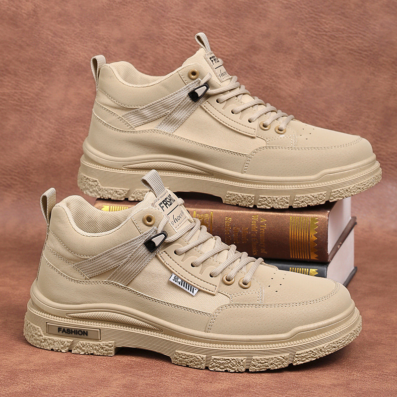 20264秋季新款男鞋工装风马丁靴休闲运动工作防水厚底耐磨高帮加绒