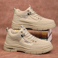 20264秋季新款男鞋工装风马丁靴休闲运动工作防水厚底耐磨高帮加绒