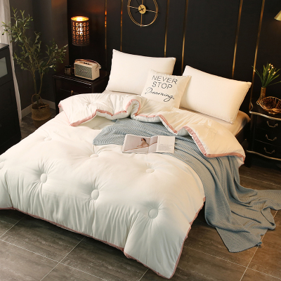 纯色4斤磨毛大豆纤维春秋被200*230cm