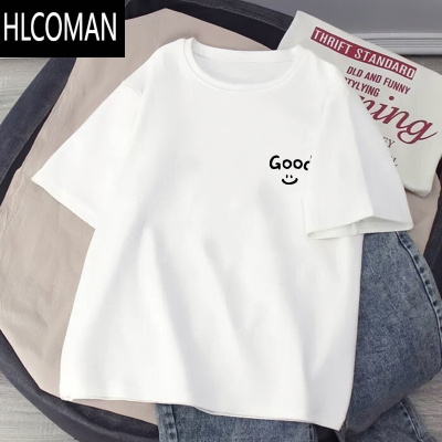 HLCOMAN日系短袖t恤男款2025夏季潮流潮牌上衣服美式宽松打底衫内搭体恤