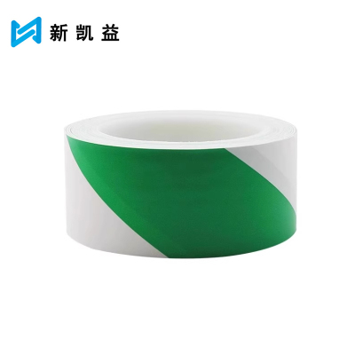 新凯益 警示胶带地板绿白色PVC标识胶带 宽60mm 卷