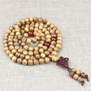 厂家直销正品天然小木鱼果菩提子手串108颗佛珠念珠手链7mm特惠送女朋友老婆情人节七夕生日礼物 小木鱼果菩提108颗