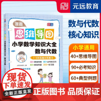 漫画思维导图 小学数学知识大全——数与代数 1-6年级高分预复习 数的运算 常见的量 式与方程
