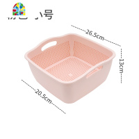 双层洗菜篮子塑料厨房多功能洗菜盆洗水果篮家用果盘大小号 FENGHOU 灰色大号两件套
