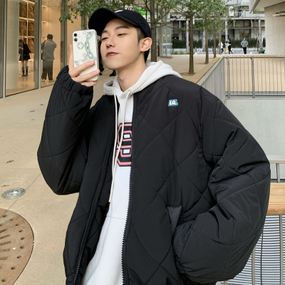 NEWLAKE二更大码棉衣男冬季新款hiphop棒球棉服宽松韩版棉袄嘻哈潮流外套棉衣