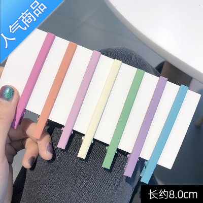 YICHENG简约发夹边夹少女夹子头饰韩国网红刘海夹碎发发卡后脑勺一字顶夹A0721长条7支装