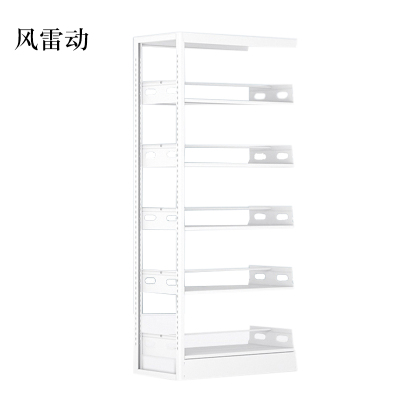 风雷动图书馆书架阅览室货架资料档案架钢制书架单面五层副架