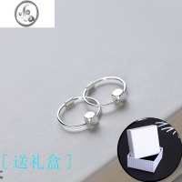 JiMis925银银碎银几两耳环女小众高级耳钉2022年新款夏耳饰冷淡风耳圈