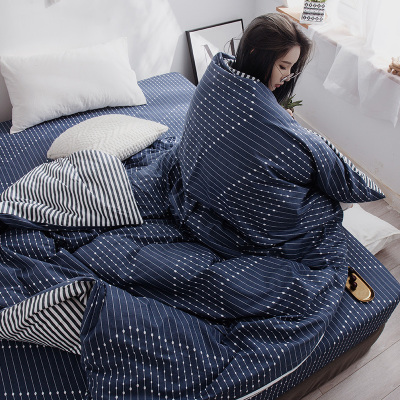 美帮汇保暖全棉被套单件被罩1.82.0学生宿舍 单人1.5米加厚200230被壳