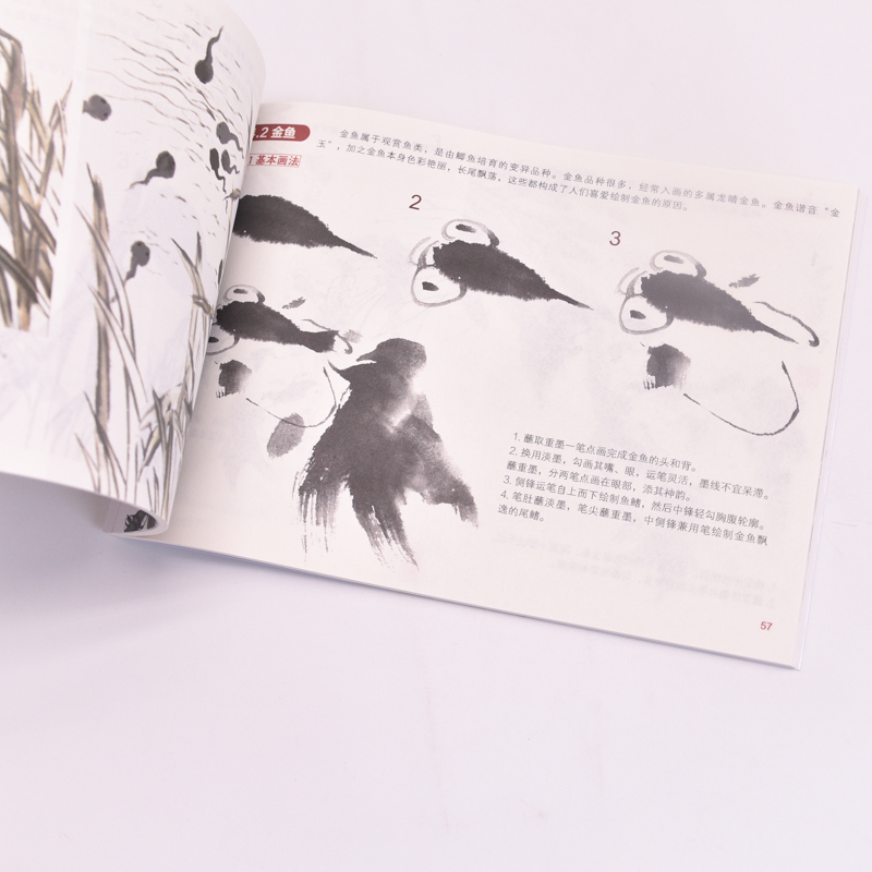 写意基础入门教程 大字大图版 正统国画技法入门中老年写意画自学中国画花鸟山水技法基础教程书籍水墨国画绘制技法