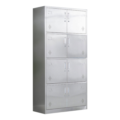 汉诺鑫威不锈钢更衣柜储物柜更衣室储物柜员工衣柜304八门更衣柜