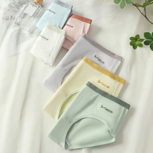 猫人无痕内裤女士中腰三角短裤不夹臀纯棉透气少女内裤2025新