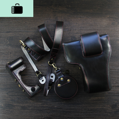 NEW LAKE适用Fujifilm/富士X-T4相机包 xt4半套底座 复古皮套手柄 保护套NEW L 黑色数码相机包