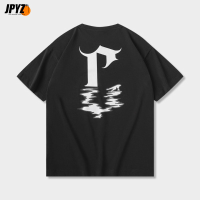 国潮中国风印花短袖T恤男女夏宽松学院风复古半袖上衣