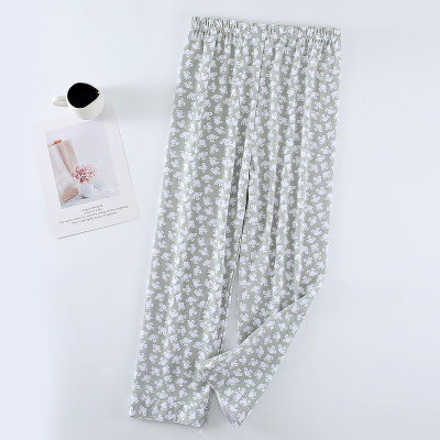HLCOMAN棉棉大码月子长睡裤起居裤中老年妈妈女家居裤春秋夏针织棉睡裤