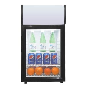 捷盛（JS）SC-42L 42升 迷你冰吧 家用商用带灯箱小冷柜 立式茶叶饮料冷藏保鲜展示柜 左开门 玻璃门小冰箱小冷柜