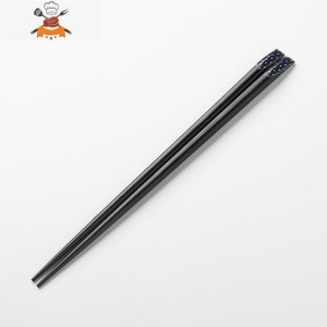 日式情侣筷子创意 铁木筷子单人装一人一色家用个性木质餐具 敬平 铁木尖头筷子[星空]