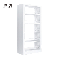 府店图书馆书架阅览室货架资料档案架钢制书架双面五层主架