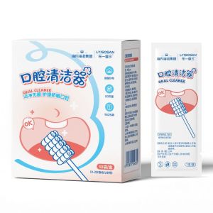 海氏海诺 30支装婴幼儿口腔清洁器宝宝口腔舌苔乳牙清洁棒脱脂纺布棉刷头