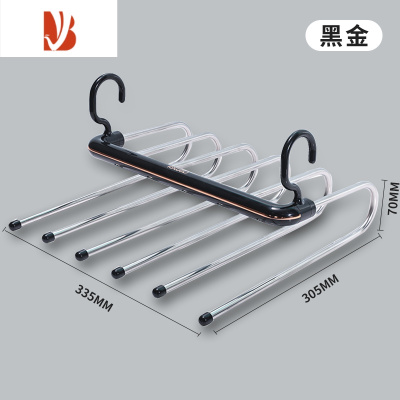 三维工匠折叠裤架家用多裤夹衣架专用多层衣柜内置挂裤子收纳器