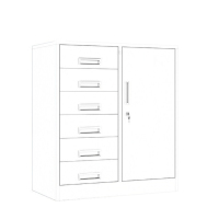 格具(GEJU)定制六抽屉 矮柜 木制文件柜710*400*1000mm