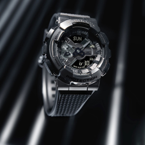 CASIO旗舰店卡西欧手表男g-shock炫彩小钢炮明星同款防震金属运动时尚潮流休闲男士防水耐摔石英表男GM-110