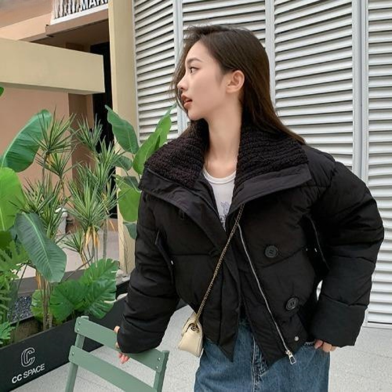 女冬季新款羽绒棉服短款加厚保高领棉衣棉袄韩版宽松时尚外套