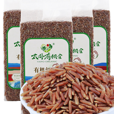 太朴有机会红米有机红米（红糙米五谷杂粮粗粮主食轻食粗粮大米伴侣真空装粥米搭档）500g*4包