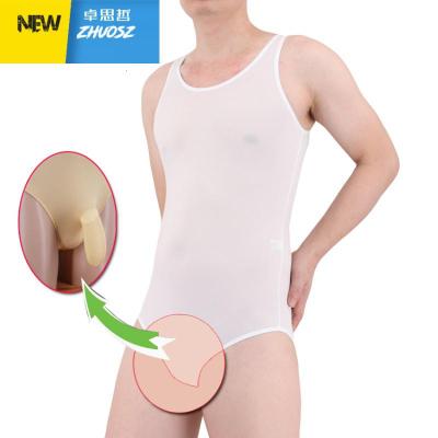 男士束身内衣男睡衣塑身连体衣分离套紧身收腹超薄情趣卓思哲