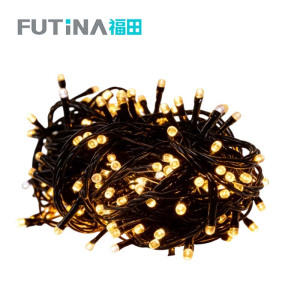 福田 LED串灯彩灯 黑线带尾插20米120灯 条