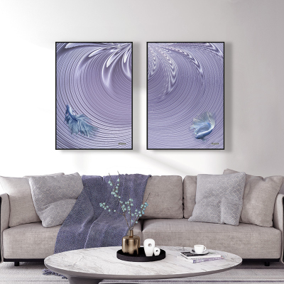 富安娜墙壁画现代简约客厅挂画装饰画客厅沙发背景墙挂画北欧轻奢幻象