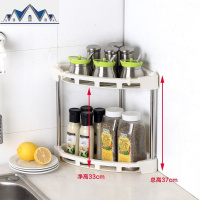 三层边角台面厨房转角置物架三角洗浴简约家用墙角柜厨卫双层调味 三维工匠