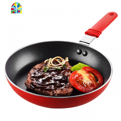 宝宝辅食煎锅18cm平底锅婴儿煎锅电磁炉通用煎蛋锅不粘锅 FENGHOU 蓝色