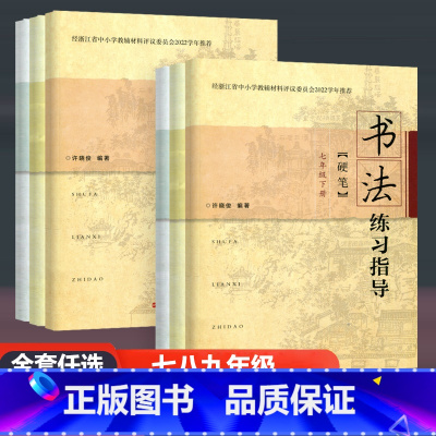 硬笔书法练习指导 七年级下 [正版]硬笔书法练习指导七年级八年级九年级上册下册任选 许晓俊语文课超有趣同步练习册专项训练