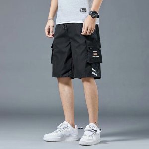 短裤男夏季薄工装裤休闲运动五分裤ins时尚潮流宽松短裤