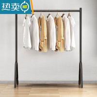 敬平加厚晾衣架落地卧室内挂衣杆家用折叠伸缩隐形凉晒藏置物衣帽架子 纳米黑长100高150CM
