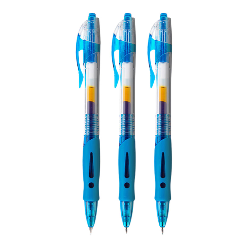 晨光中性笔12支*1盒按动笔创意者系列墨蓝色GP1008C