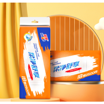 奇强 超韧无芯卷纸加厚卫生手纸原木家用大卷实惠装宿舍厕所卷纸整箱5层 2500g*18卷