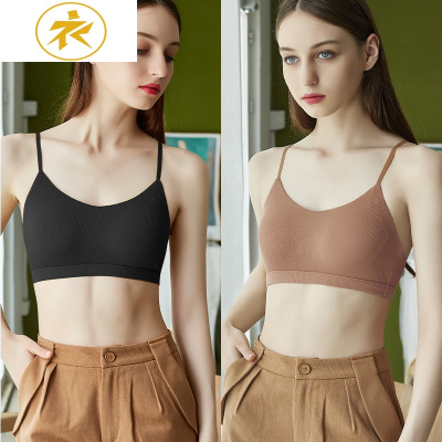Ideamini内衣女无钢圈夏季薄款小胸聚拢无痕美背运动一体背心抹胸式文胸罩抹胸