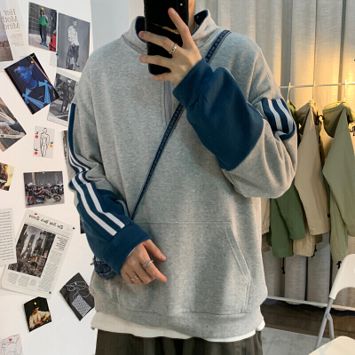 梵克公牛半拉链卫衣男春季款les帅t男生外套ins港风韩版流宽松2021新款