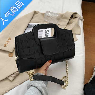 FENGHOU小众设计包包女夏季2021新款复古感洋气百搭手提包链条斜挎包女斜挎包